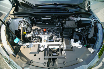 Car engine inspection before purchase. Pre purchase or pre delivery engine compartment check. Service in garage or shop. Certification of used car or vehicle for sale, trade in or financing.