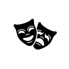 theater, theatrical masks - vector icon
