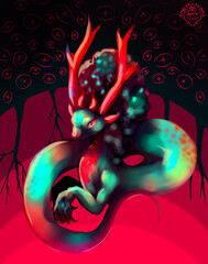 red dragon head