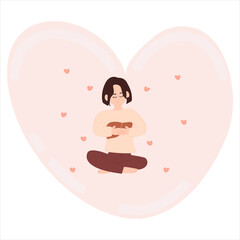 The girl is worried about her liver.