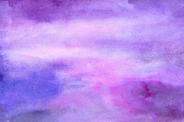 Soft purple  hand-drawn watercolor background