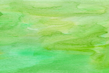 Green  watercolor texture painted by hand