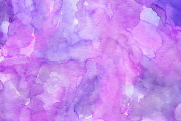 Fototapeta na wymiar Soft purple hand-drawn watercolor background