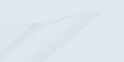 White abstract lines on white background. 3d illustration - 557981821