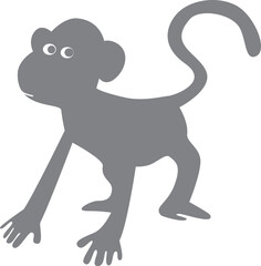 Simple monkey for logo, emblems