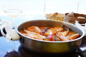 Arroz de mariscos ( Spanish Rice with seafood) , Spanish cuisine