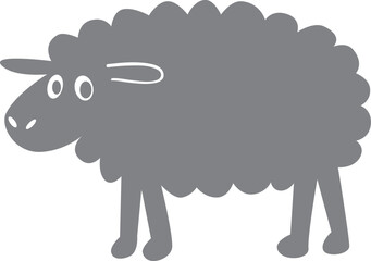 Simple sheep for logo, emblems