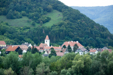 Fototapeta na wymiar Austria's Wachau Region Town And Landscape
