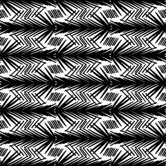 simple seamless pattern with zig zag lines of black color on a white background, vector pattern