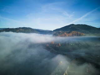 fog over the mountain