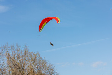 paraglider in the sky