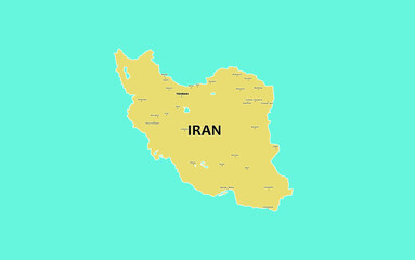 Iran map. Studying the map of the world
