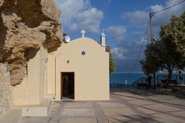 Church of Saint Paraskevi from 1870 in Hersonissos on Crete island (Greece)  