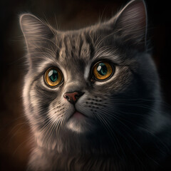 portrait of a cat, generative ai