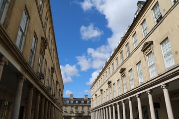 Portico in Bath Somerset, England Great Britain