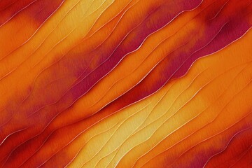Seamless pattern of orange tie-dye stripes. Generative AI
