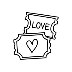 Love Coupons for boyfriend or girlfriend. Valentines day tickets.