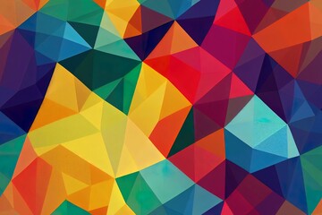 The rainbow geometric seamless patterns collection. Collection of vibrant color palettes. Generative AI