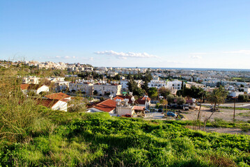 View of the town in the evening