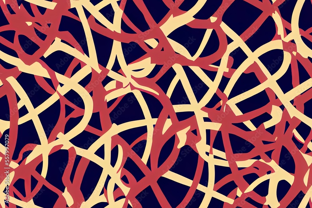 Wall mural the design is a seamless coral reef. modern and abstract patterns for use in textiles, prints, and w