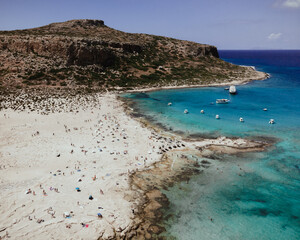 View of the Balos Lagoon, Greece,.