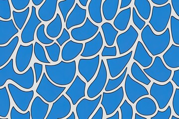 Hand drawn wave pattern on a light blue backdrop, available as a seamless repeating pattern for use in textile design, wallpaper design, and other decorative contexts. Generative AI