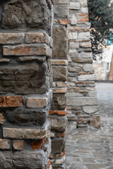 Fototapeta na wymiar Italy, Verona, view at part of city wall.