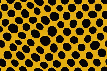 Easy Geometric Seamless Pattern in Black, Yellow, and Gray with Stripes and Dots. Disorganized polka-dot pattern. To create a striped backdrop. Generative AI