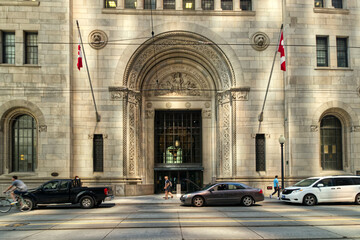 Toronto, Canada, Aug 5, 2022. The historic headquarters of Canada's finance