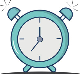 Professionally drawn vector alarm clock on a white background