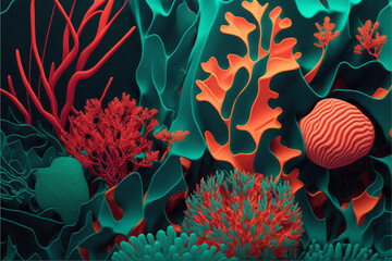 generative coral reef background