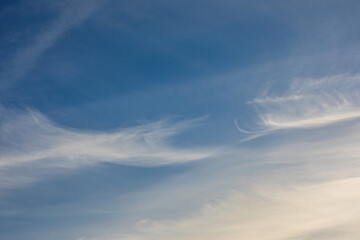 Blue sky with beautiful clouds.