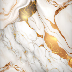 White gold abstract background of marble liquid ink art painting on paper . Image of original artwork watercolor alcohol ink paint on high quality paper texture. Generative AI