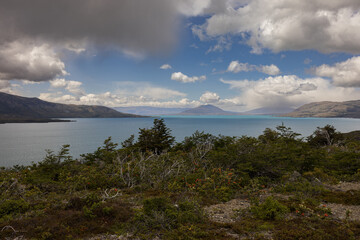 Sunset at Patagonia, Torres del Paine National Park.