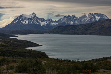 Sunset at Patagonia, Torres del Paine National Park.