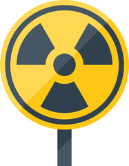 Fototapeta premium Nuclear energy icon flat vector. Global climate. Warming disaster isolated