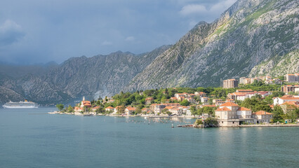 Fototapeta na wymiar Kotor Bay Montenegro Coastline
