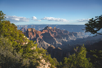 view on grand canyon from top of north rim