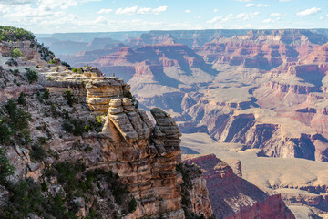 view on mather point at south rim grand canyon