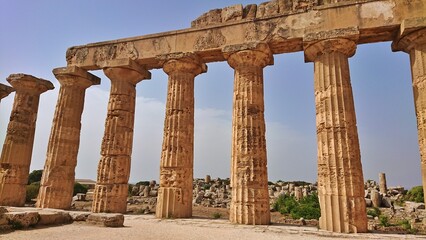 Obraz premium Sélinonte, province de Castelvetrano, province de Trapani, Sicile, Italie. 