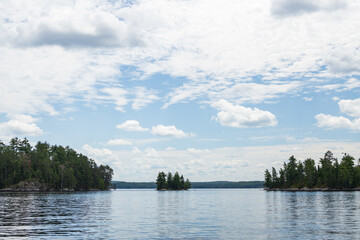 Wooded island in the lake