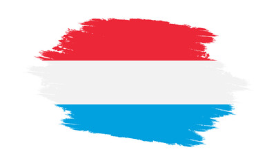 Luxembourg Vector Flag. Grunge Luxembourg Flag. Luxembourg Flag with Grunge Texture. Vector illustration
