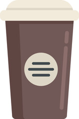 To go coffee cup icon flat vector. Cafe cappuccino. Morning drink isolated