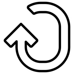 return arrow icon