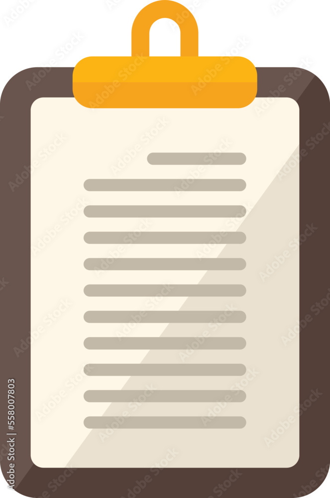 Poster write clipboard icon flat vector. hand text. message pencil isolated