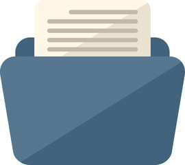 Folder message icon flat vector. Note article. Documet office isolated