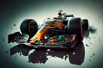 Rolgordijnen racing car illustration. © Ricardo Nóbrega
