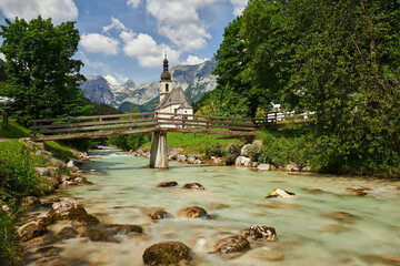 Kirche St. Sebastian, Ramsau, Bayern, Deutschland