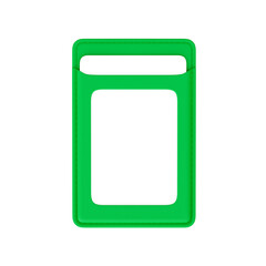 mock up of a green badge on white, 3d rendering of badge png transparent background