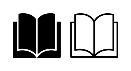 Book icon vector illustration. open book sign and symbol. ebook icon